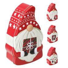 Christmas Gonk Storage Tin | Kitchen Food Tin Festive Santa Gnome Tin