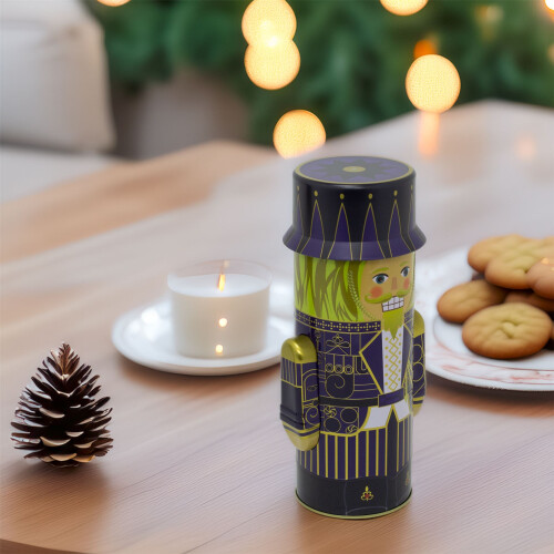 Christmas Nutcracker Cookie & Biscuit Tin | 3D Nutcracker Soldier Storage Tin 1