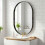 Black Wall Mirror 60x90cm Aluminium Frame 2