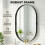 Black Wall Mirror 60x90cm Aluminium Frame 7