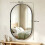 Black Wall Mirror 60x90cm Aluminium Frame 3