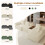 Corduroy Right L-Shaped Modular Sofa With Cup Holder, Beige 8