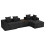 Corduroy Right L-Shaped Modular Sofa With Cup Holder, Black 10