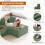 Corduroy Right L-Shaped Modular Sofa With Cup Holder, Green 3