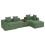 Corduroy Right L-Shaped Modular Sofa With Cup Holder, Green 10
