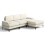 Convertible Sectional Couch Chenille 4 Seater L-Shaped Sofa Set Beige 9