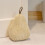 Cream Corduroy Fabric Doorstop | Triangular Weighted Door Stop with Handle 1.2kg 2