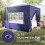 Outsunny Carpa Plegable Azul 300 x 300 x 273 cm 6