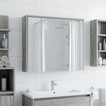 vidaXL Badezimmerspiegelschrank Sonoma-Grau 73,5 x 16 x 62,5 cm