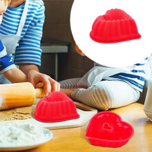 Hartvormige Gecanneleerde Cakevorm Gecanneleerde Mal Siliconen Hartvormige Cakevorm Dessertcakevorm Anti-Aanbak Hartcakemaker