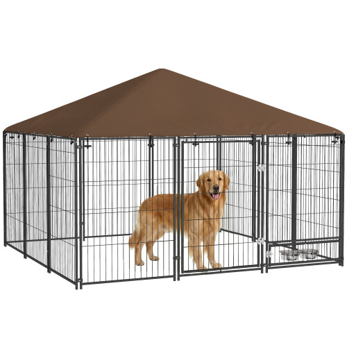 PawHut Parque para Perro Negro 211 x 211 x 151 cm