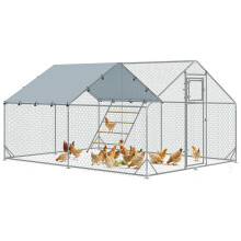 Gallinero para Exterior Gris 300 x 400 x 195 cm