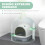 PawHut Arenero para Gato Bicolor 40.5 x 52 x 39 cm 4