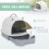 PawHut Arenero para Gato Bicolor 40.5 x 52 x 39 cm 5