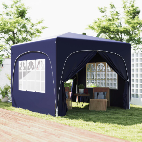 Outsunny Carpa Plegable Azul 300 x 300 x 273 cm 1
