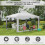 Outsunny Carpa de Jardín Blanco 395 x 295 x 255 cm 4
