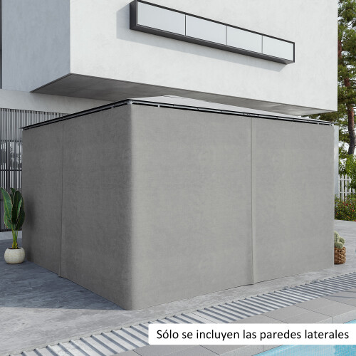 Outsunny Laterales para Carpa Gris 352 x 205 cm 1