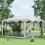 Outsunny Carpa de Jardín Blanco 395 x 295 x 255 cm 2