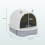 PawHut Arenero para Gato Bicolor 40.5 x 52 x 39 cm 3