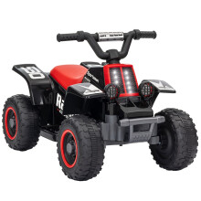 6V Electric Quad Bike for Kids, Ride On ATV w/ Forward/Reverse, Headlights, for Ages 18-36 Months, Black