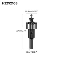 (H2252103) Lochsägen-Set, 12–80 mm Hartmetallbohrer, robuster Lochöffner, Lochschneider für Metall, Edelstahl, Eisen, Holz, Kunststoff