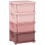 Four-Tier Kids Storage Boxes, with Four Drawers, Pink 1