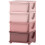 Four-Tier Kids Storage Boxes, with Four Drawers, Pink 2