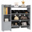 Toy Storage Unit with 8 Removable Bins, Storage Shelves, Cabinet, Grey 1