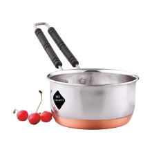 Sg Crafts Stainless Steel Copper Bottom Sauce Pan Flat Base Sauce Pan Tea Pan Milk Pan Tapeli Patila Sauce Pot Cookware With Handle (1500 Ml)