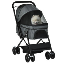Foldable Pet Stroller with Reversible Handle