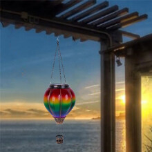 La Lanterne Solaire de Montgolfière Allume la Lanterne Solaire Suspendue Extérieure pour le Décor de Porche de Patio de Cour de Jardin