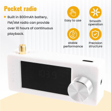 SI4732 Draagbare Radio 10Khz-180Mhz SMA-Interface Telescopische Antenne LSB USB AM FM -Zakradio, Ontvanger Wit