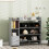Toy Storage Unit with 8 Removable Bins, Storage Shelves, Cabinet, Grey 4