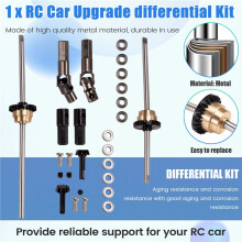 Kit de Mise à Niveau Différentiel pour Voiture RC pour WPL C14 C24 MN D90 4WD RC Car Upgrade Parts