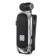 K88 Lavalier Business  5.4 Headphone Talk/Music  20 Hours, LED Digital Display,Noice Cancelling Silver