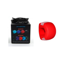 (Orange Ver.2)Masseter Ball Jawline Muscle Exerciser Chew Ball Silicone Mandible Trainer