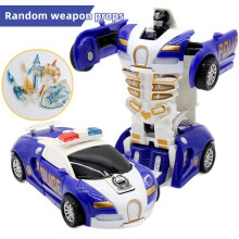 (BluepoliceB)Brinquedo de carro robô deformação 2 em 1 educação infantil para crianças meninos presente de Natal