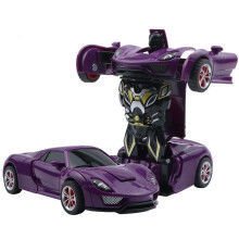 (Purple)Brinquedo de carro robô deformação 2 em 1 educação infantil para crianças meninos presente de Natal