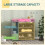 Toy Storage Unit with 8 Removable Bins, Storage Shelves, Cabinet, Grey 6