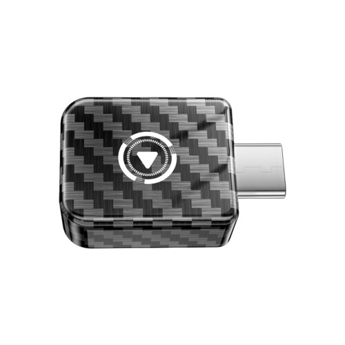 Smart Carplay Android Auto Wireless Adapter - Kohlefaser-Design, USB-C Plug & Play 1