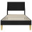 VidaXL vidaXL Bed Frame with Headboard Black 90 x 190 cm Fabric 4