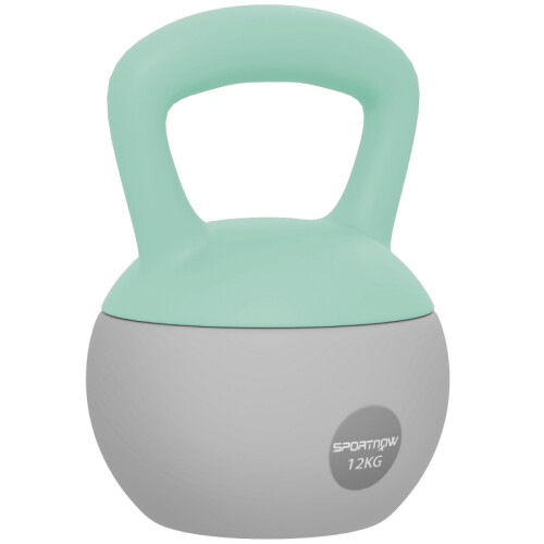 12kg Soft Kettlebell – Non-Slip Handle, Green/Grey
