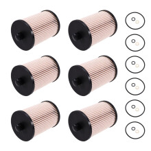 6PCS Fuel Filter Kit 32242175 30792514 for S60 S80 V70 II XC70 XC90 D3/D5 D4 I 2.4 CDI AWD D5244 Engine 2001-2014