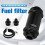 BLACK AN6 Inline Fuel Filter E85 Ethanol with 100  Stainless Steel Element 5