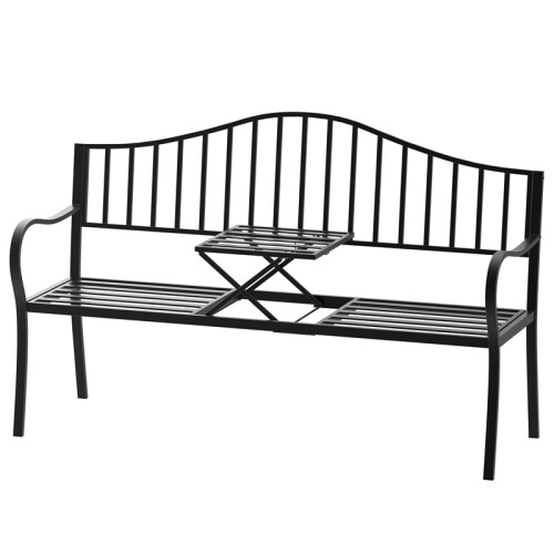 Metal Bench W/Table,  160Lx53Wx95H cm 1