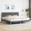 VidaXL vidaXL Bed Frame with Headboard Dark Grey 180 x 200 cm Fabric 1