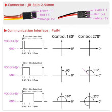 5X Waterproof Servo 40Kg High Torque Metal Gear Digital Servo for 1:8/1:10/1:12 RC Car Robot 180