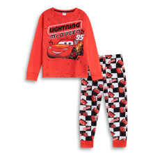 (11-12 Years) Disney Long Sleeve Long Leg Pyjama Set (Boys Red)