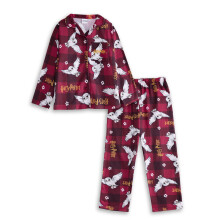 (13-14 Years) Harry Potter Long Sleeve Long Leg Pyjama Set (Girls Red)