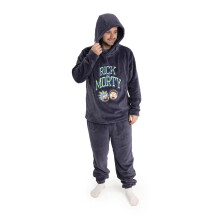 (X-Large) Rick And Morty Long Sleeve Long Leg Pyjama Set (Mens Grey)
